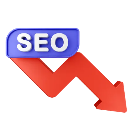 Decrease Seo  3D Icon