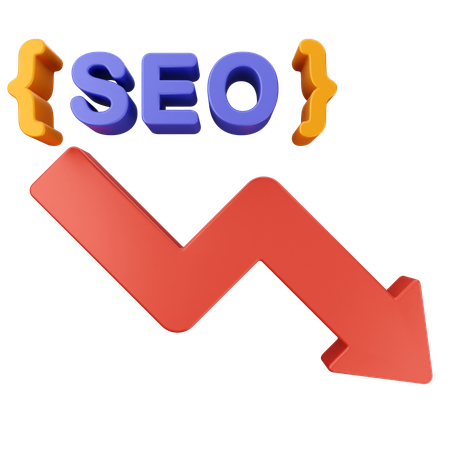 Decrease Seo  3D Icon