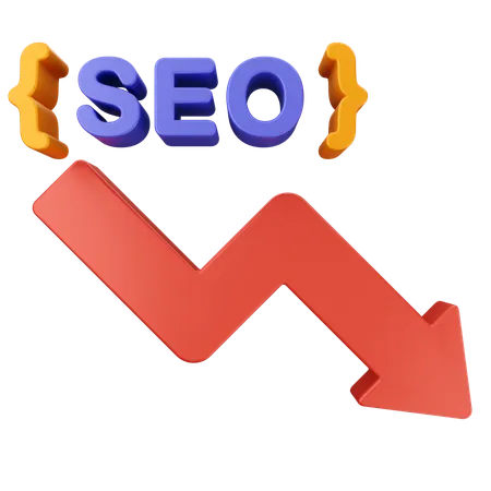 Decrease Seo  3D Icon