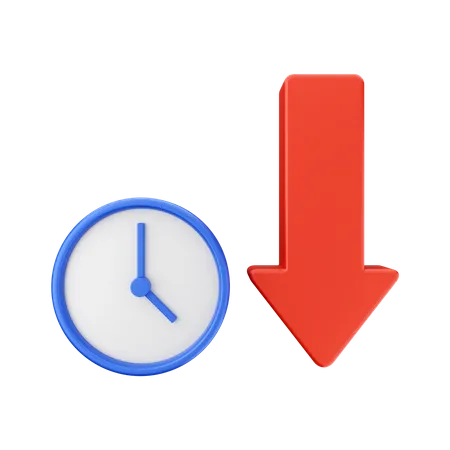 Decrease Time  3D Icon