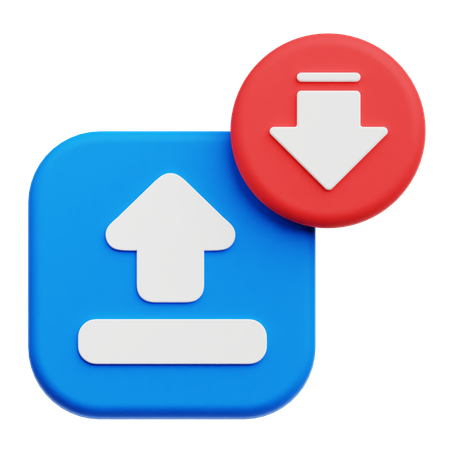 Decrease Upload  3D Icon