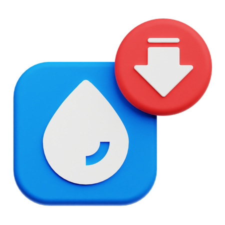 Decrease Water  3D Icon