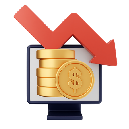 Disminuir el dinero dólar  3D Icon