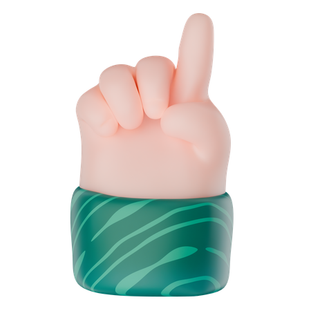 Un dedo de la mano  3D Icon