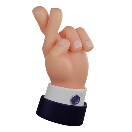Dedos cruzados  3D Icon
