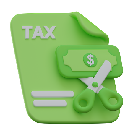 Deducción de impuestos  3D Icon