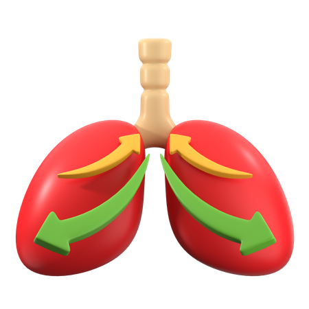 Deep Breathing  3D Icon
