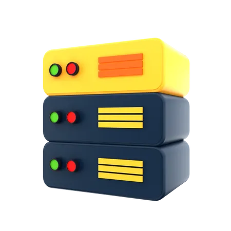 3 D Render Data Server Illustration 3D Icon
