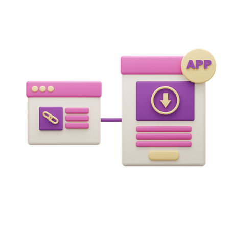 Deep Link  3D Icon