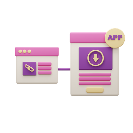 Deep Link  3D Icon
