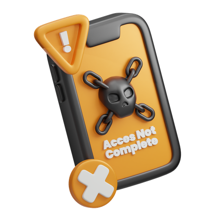 Deep Web Access Not Complete  3D Icon