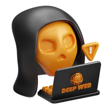 Hacker da web profunda  3D Icon
