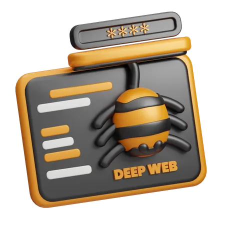 Malware na web profunda  3D Icon