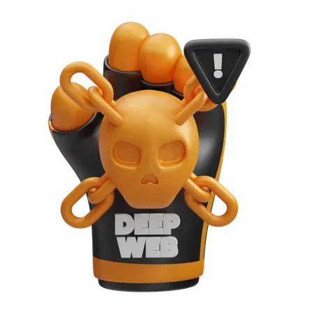 Deep Web Warning  3D Icon