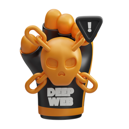 Deep Web Warning  3D Icon