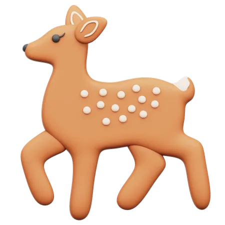 Deer Gingerbread  3D Icon