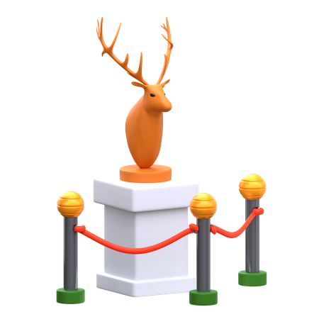 Deer Head Statue  3D Icon