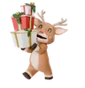 Deer Holding Christmas Boxes