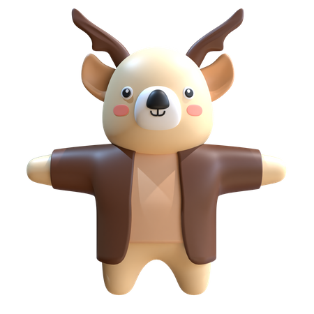 Deer Mascot  3D Illustration