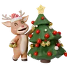 Deer With Christmass Tree