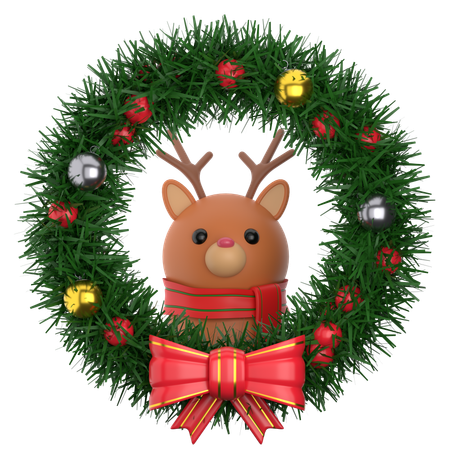 Deer Wreath  3D Icon