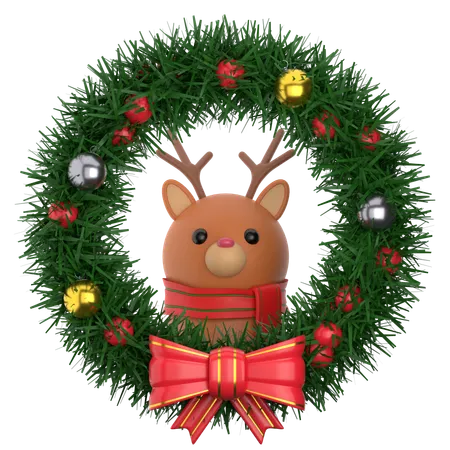 Deer Wreath  3D Icon