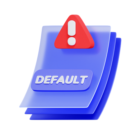 Default Notice Warning  3D Icon
