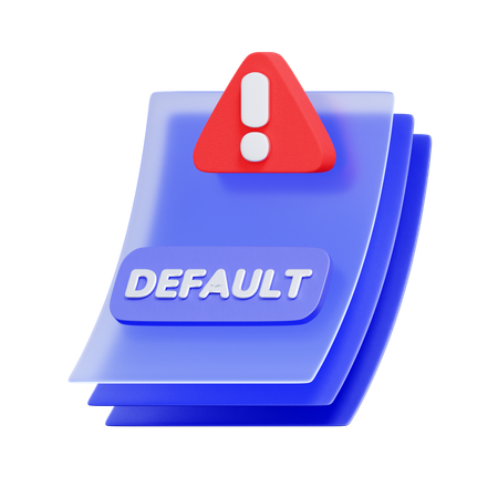 Default Notice Warning  3D Icon