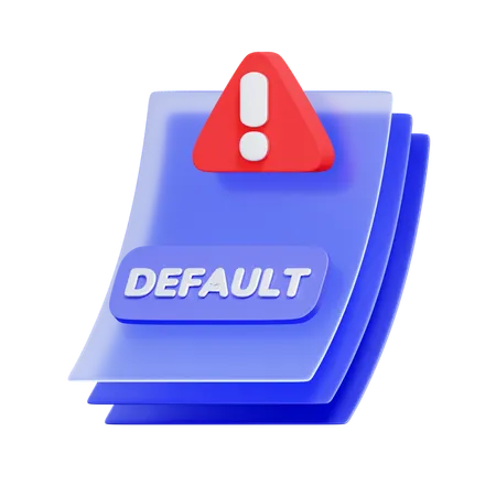 Default Notice Warning  3D Icon