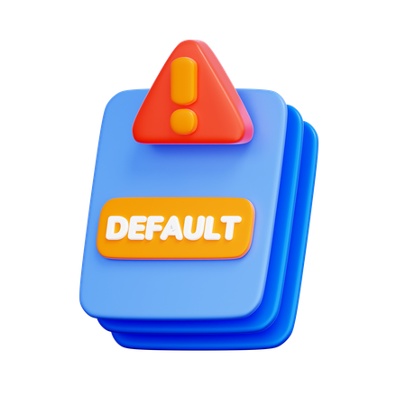 Default Notice Warning  3D Icon