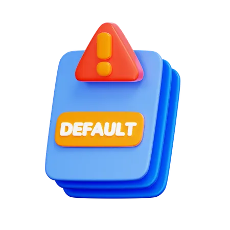 Default Notice Warning  3D Icon