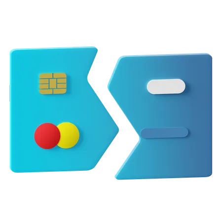 Defekte Kreditkarte  3D Icon