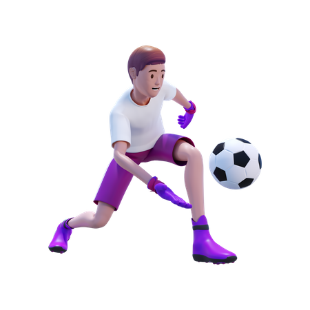 Defensor de futebol  3D Illustration
