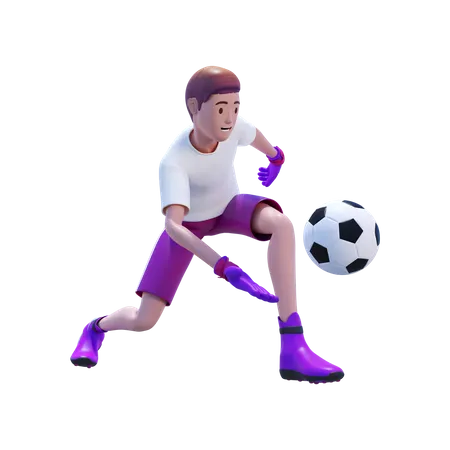 Defensor de futebol  3D Illustration