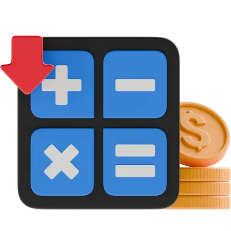 Deficit Calculation  3D Icon