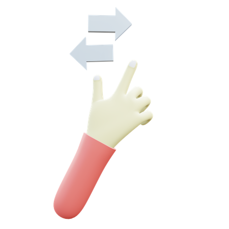 Geste du doigt de défilement horizontal  3D Icon