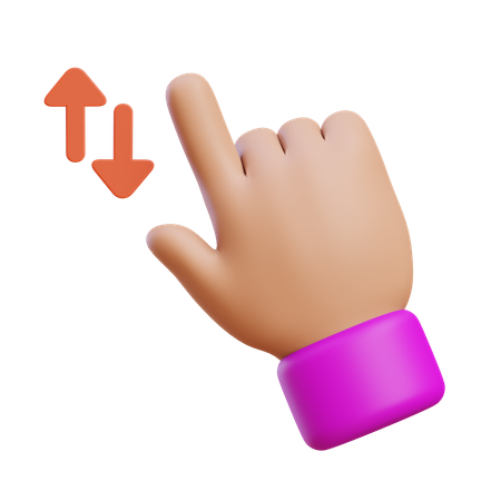 Geste de la main à défilement vertical  3D Icon
