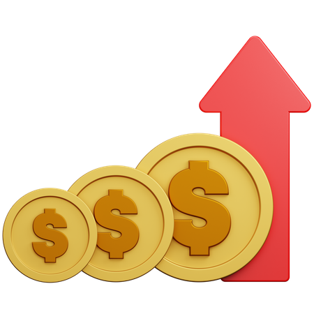 Deflação da moeda do dólar  3D Icon