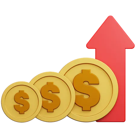 Deflação da moeda do dólar  3D Icon