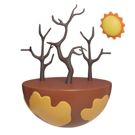 Deforestación  3D Icon