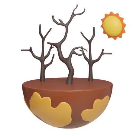 Deforestación  3D Icon