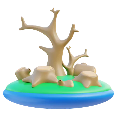 Deforestation  3D Icon