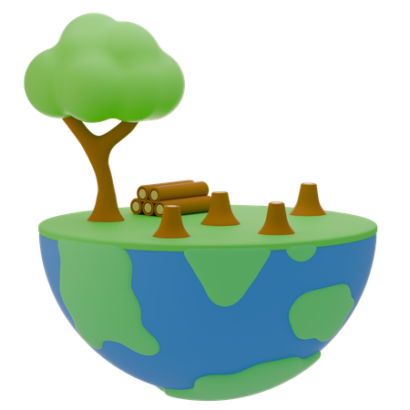 Deforestation  3D Icon