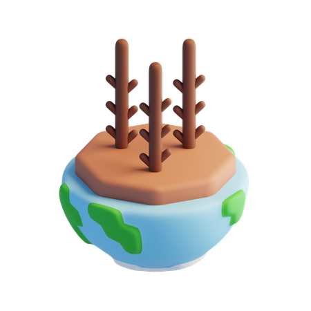 Deforestation  3D Icon