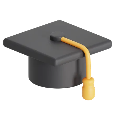 Graduation Hat Symbol 3D Icon