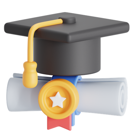 Degree certificate  3D Icon