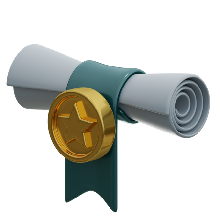 Degree Scroll  3D Illustration