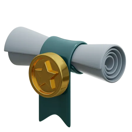 Degree Scroll  3D Illustration