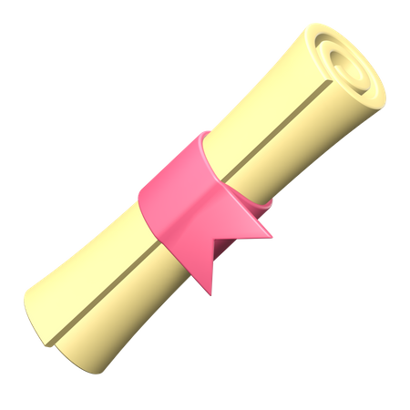 Degree Scroll  3D Illustration