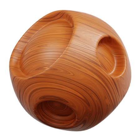 Dekorative Holzkugel  3D Icon